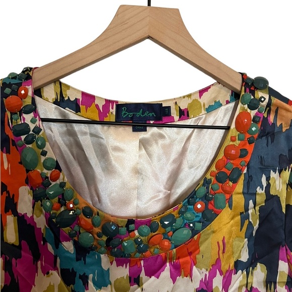 Boden 100% silk dress Sz 14R - Picture 2 of 7